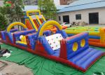 CE 12 *3 m Blue Outdoor Playground Sports Games Inflatable Obstacle Course For
