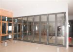 Black Floor Powder Coated Aluminium Windows Aluminum Door For Large Building