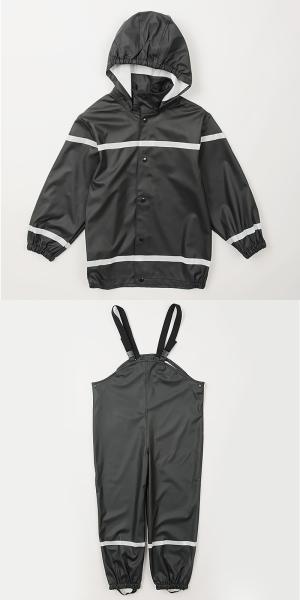 Safety Green Reflective Rain Jacket Men'S Childrens Boys Girls Split High