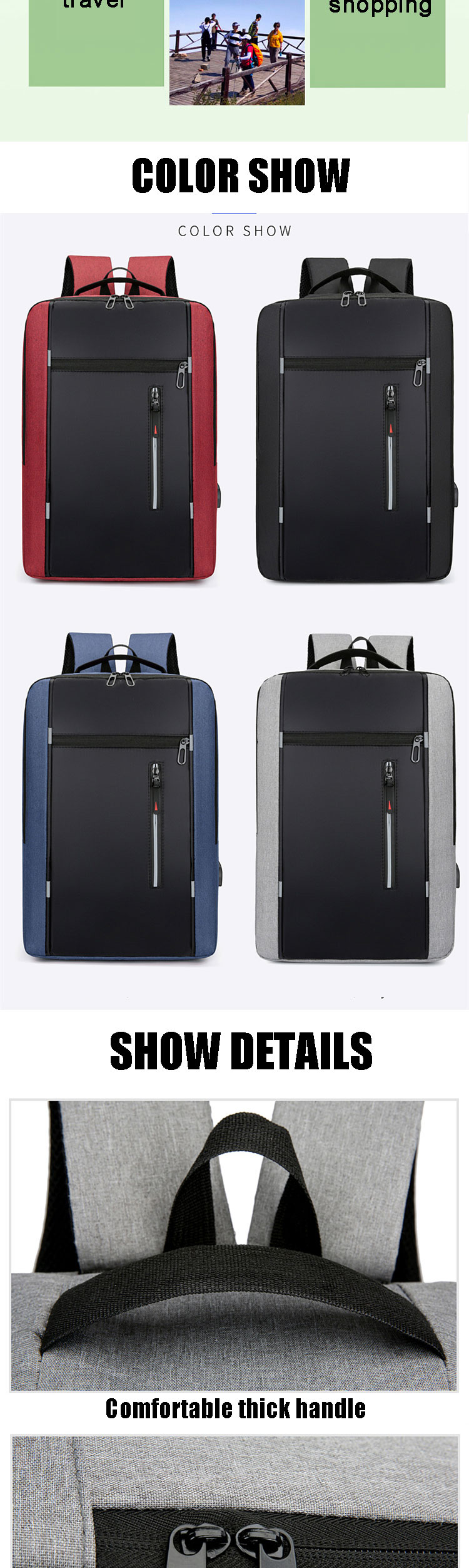 OEM Large Capacity Oxford Sports Backpacks Multifunctional For Students