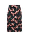 Polyester Flower Print Ladies Fashion Skirts Knee Length Skirts In Spring /