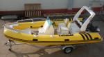 Coast Guard Rigid Bottom Inflatable Boats Center Console Yellow 1.2mm PVC