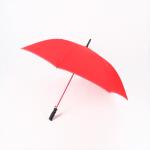 23 Inch Red Straight Handle Umbrella Red Pole And Black Handle For Ladies
