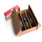 Kraft Wine Bottle Postal Boxes with a Hanger