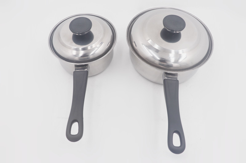 Milk Boiling 0.4mm Stainless Steel Cooking Pot With Single Handle