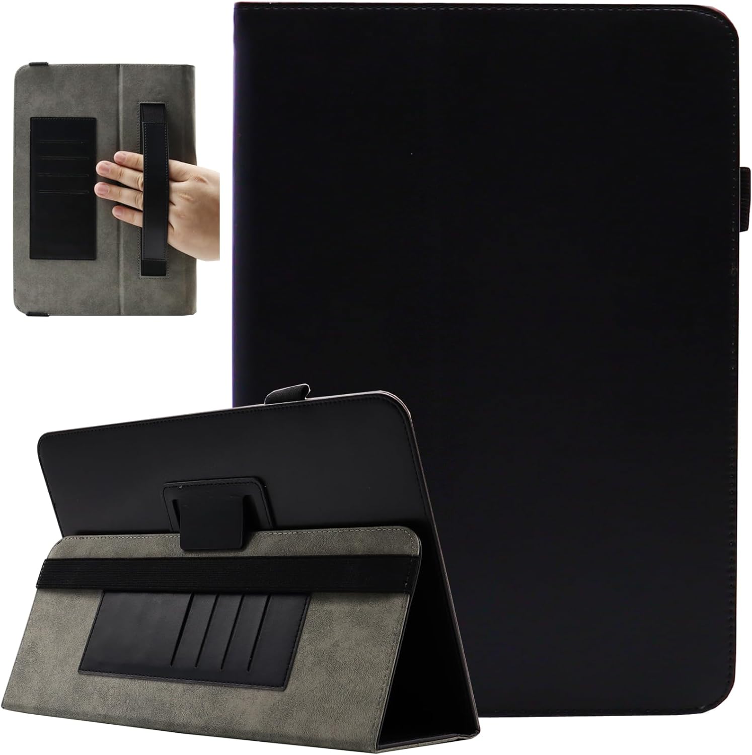 Laudtec Universal 10.1 Inch Tablet Case Viclowlpfe Protective Folio Stand Android Case Tablet with Hand Strap and Cards Slots