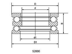 Wholesale Double Direction Thrust Ball Bearings 52213 from china suppliers