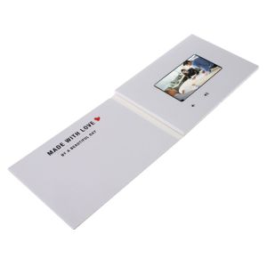 Advertising A4 LCD Video Greeting Card With Rechargeable Battery