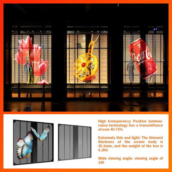 Indoor P2.6 Pixel Pitch LED Grille Screen with 5500cd Brightness and IP67 Waterproof for Retail Stores