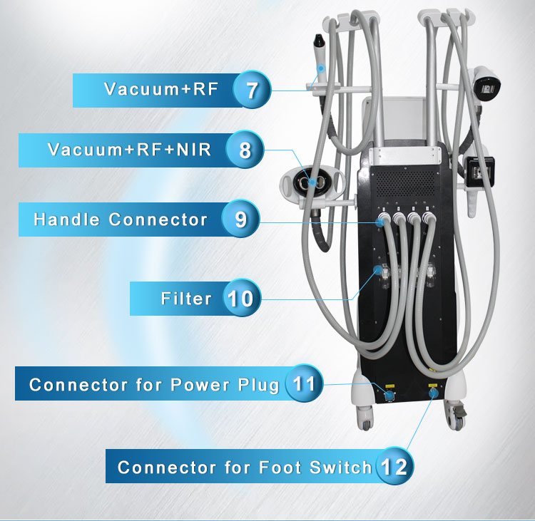 Skin Tightening Vacuum Roller Slimming Machine , RF Laser Body Contouring Machine