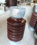 Station Porcelain Solid Core Post Insulators ANSI Brown Glaze 8.9kN For Thailand