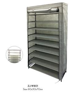 Wholesale 60x30x70cm Non Woven Wardrobe , 9 Tiers Shoe Rack With Dustproof Cover from china suppliers