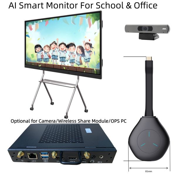 86 Inch Android PC All In One Touch Panel With Record Annotation Software For Office Teach