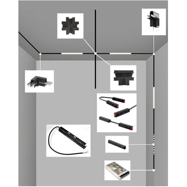 Smart Tuya Wifi 48V Magnetic Track Light 6W Led Linear Spotlight