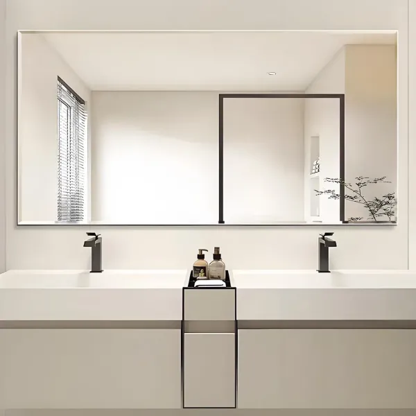 Elegant Silver Framed Decorative Full Length Mirror Chic Spaces