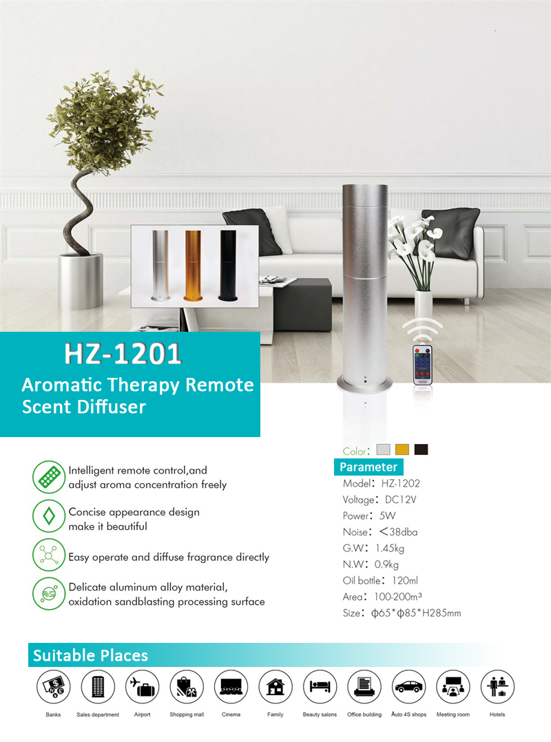 Smart Control Hotel Scent Machine Air Fresheners 200ml Capacity PP Material