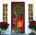 indoor & outdoor door poster PE plastic window cover for halloween christmas