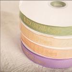 Sustainable Custom Packing Gift Wrap Ribbon with Gold Foil 3d Embossed Logo
