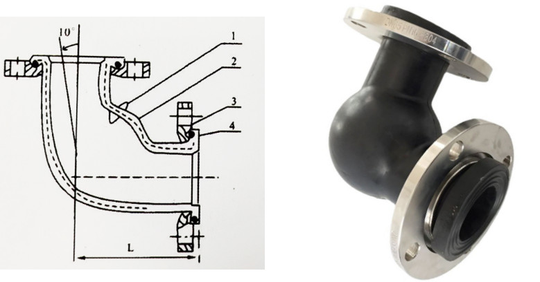 Rubber Elbow 90 Degree Rubber Joint High Elasticity Air Tight Elbow Rubber Expansion Joint