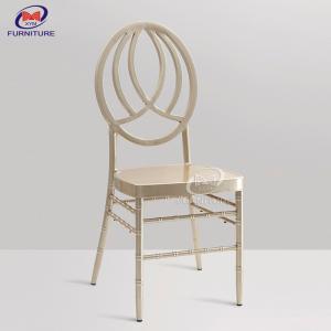 Wholesale Champagne Phoenix Reception Wedding Chiavari Chair Iron Material Round Back from china suppliers