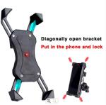 Telescopic Waterproof Bike Phone Stand , 5V 2A Phone Holder For Motorcycle