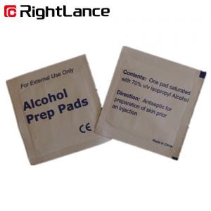 China 6cm 3cm Single Use Alcohol Prep Pads 70 Isopropyl Alcohol For Sterilization on sale