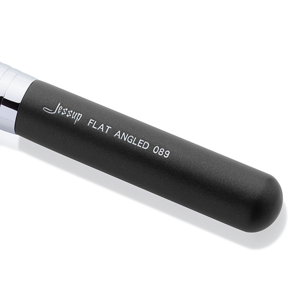 Flat Angled 16.1cm Individual Makeup Brushes Premium Synthetic Hair