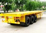 Low Bed FUWA Flatbed Truck Trailer 2500mm 4 Axle Flatbed Trailer