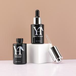 Wholesale Round Serum Dropper Bottles 30ml With Silver Dropper Oil Packaing from china suppliers