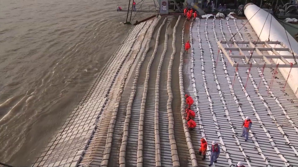Composite Geotextile Mattress For Sand Or Concrete Filled For Sea Bed Protection
