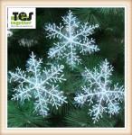 Christmas Plastic Brushed Snowflakes/ Christmas Snowflakes 11CM Snowflakes/
