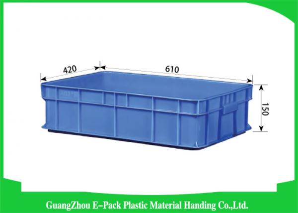 Quality Agriculture Stackable Plastic Storage Containers , Durable Euro Stacking Boxes 610 * 420 * 150mm for sale