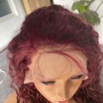 Burgundy Water Wave 13x4 HD Lace Frontal Wig Human Hair Body Wave Frontal