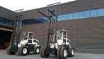 4WD Cross Country Diesel Forklift Truck Hydraulic Control With Air Condition