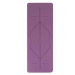 Natural Rubber Yoga Mat, Carved Body position lines Non-Slip Fitness pad