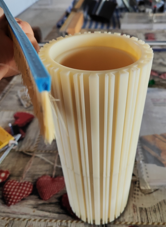 Custom Sisal Strip Brush With Rubber Base For Polishing