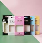 Cardboard Empty False Nail Packaging Boxes With Window Blister