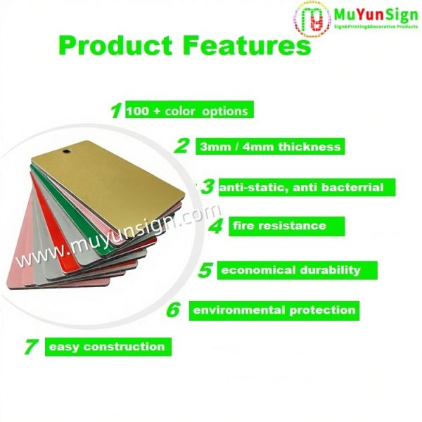 Fireproof ACP Aluminium Composite Panel 3/4 Mm Thickness Customized