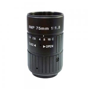 China HD 8MP 75mm CCTV Camera C Mount Lens Manual Iris Manual Focus F1.8 Aperture 1 Image Format Industrial Camera Lens on sale