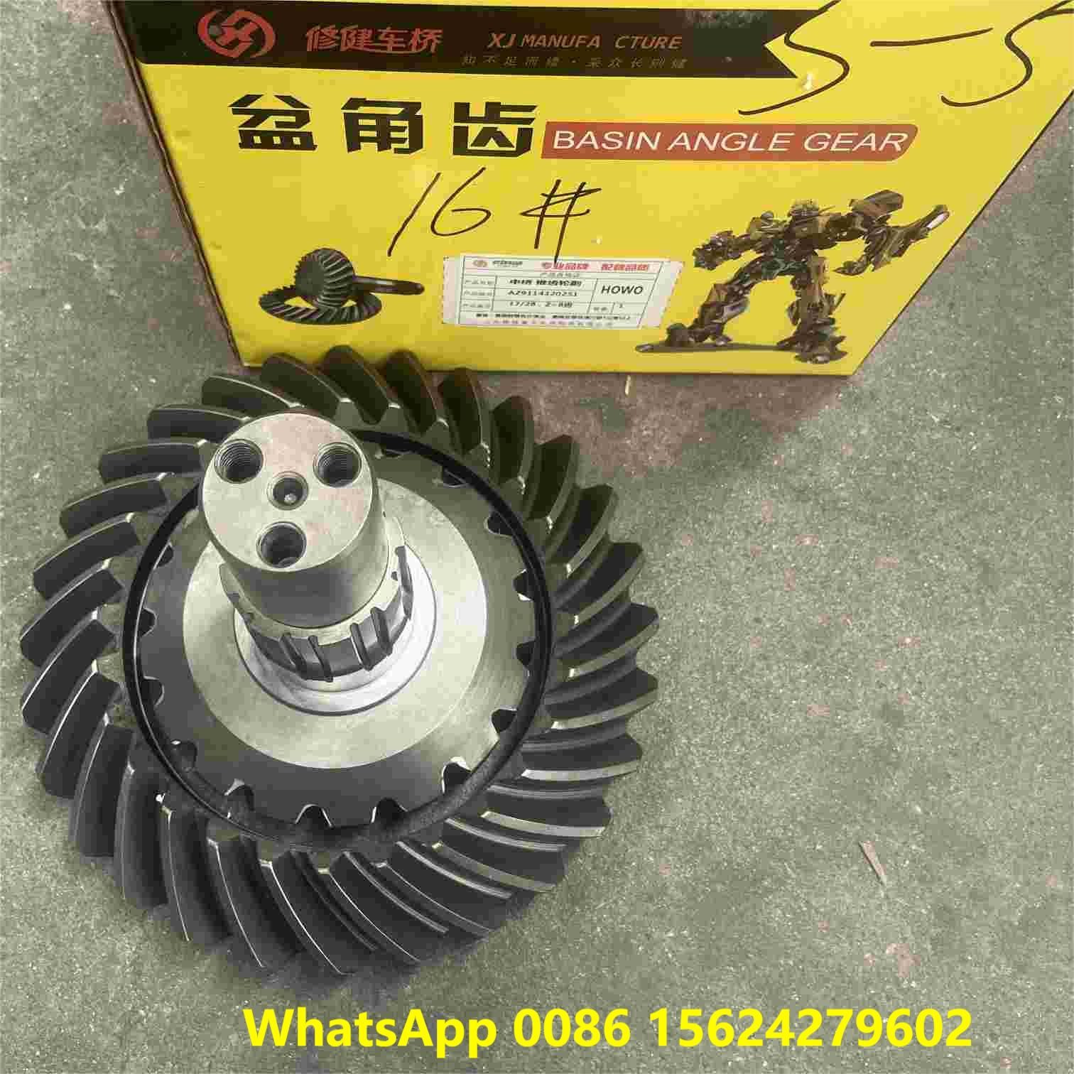 Crown Wheel Pinion Gear HOWO Truck Parts WG9100760100 A7 HC16 Rear Axle Bevel Gear 28/17