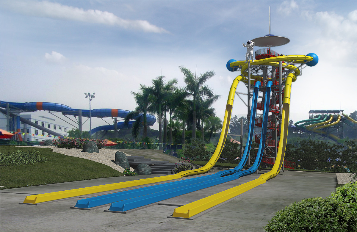 Extraterrestrial Fiberglass Water Slides / Park Open Spiral Water Slide New Style Water Slide