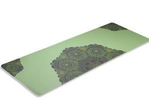 Wholesale Indoor Sports Green Travel Exercise Mat , Fold Up Yoga Mat Easy Cleaning from china suppliers