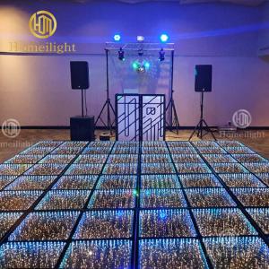 Wholesale RGB Outdoor Square LED Dance Floor Light 3D Mirror Starry Mat for Party Sale from china suppliers
