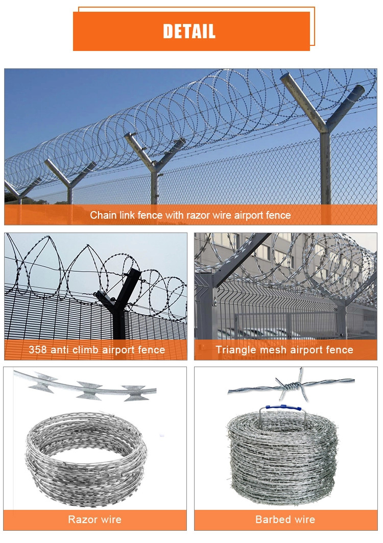 Anti Climb 358 Mesh 50*100mm Airport Security Fencing