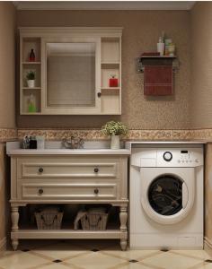 Wholesale 1.3m mirror Solid Wood Bathroom Vanity Ready Made SGS Sink Cabinets from china suppliers