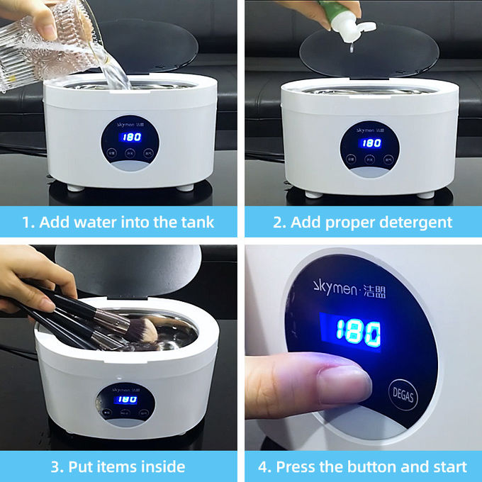 Skymen JP-895 600ml Ultrasonic Jewelry Cleaner 40KHz 30min Timer