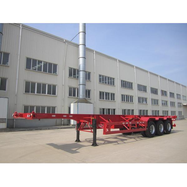 Truck Trailer 40ft Steel Shipping Container Semi Trailer 3 Axles Skeleton Frame Transportation Chassis for Cargo Loading