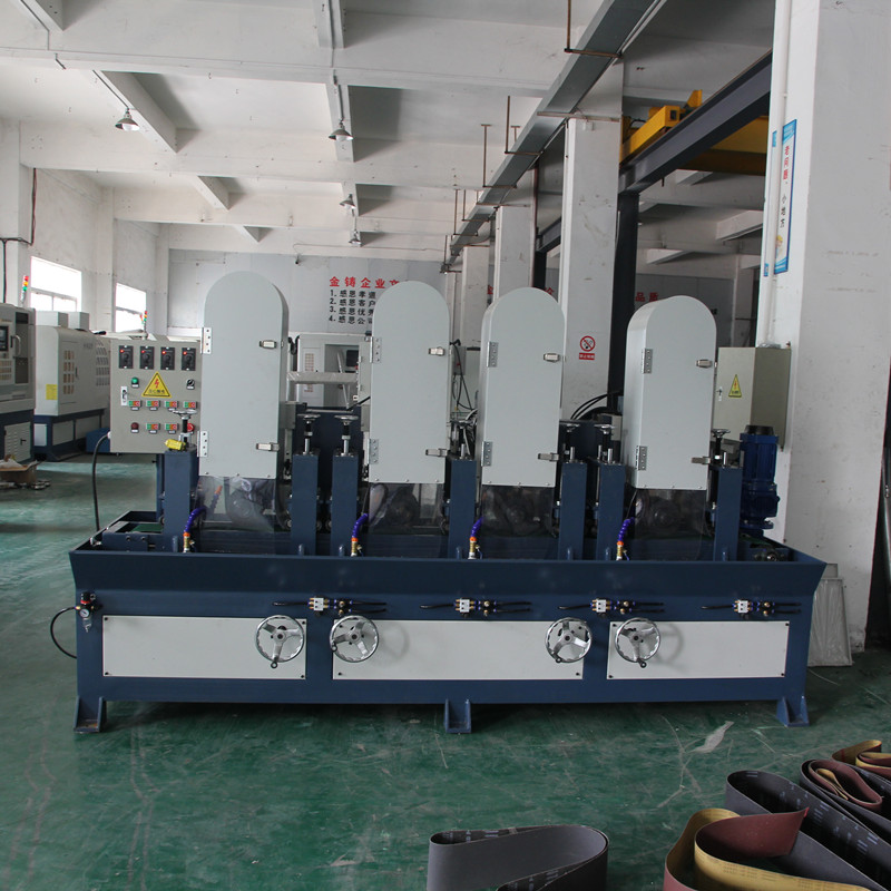 4 Head Abrasive Belt Hairline Stainless Steel Satin Finishing Machine