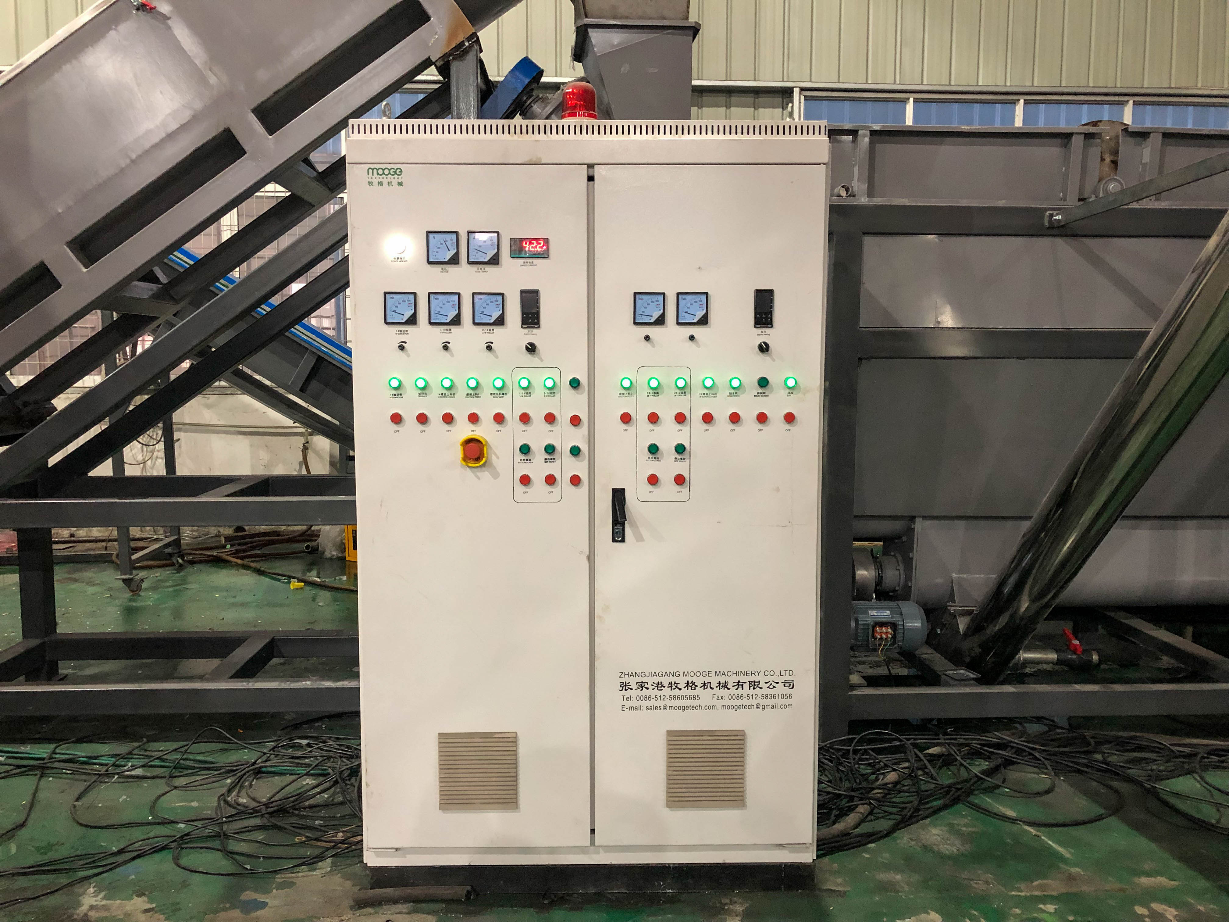300-1000kg/H Agricultural Film Recycling Machine HDPE Pelletizing