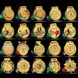 Wholesale Soft Personalized Custom Military Medals School Organization Engraved Soccer Medals from china suppliers